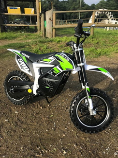 moto electrique verte 5-11 ans