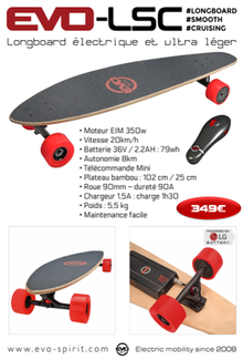 Skateboard électrique EVO Curve V4