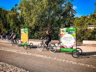 Location de vélos publicitaires à Lyon avec Mobilboard