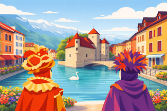 Vieille ville et carnaval vénitien - Mobilboard Annecy