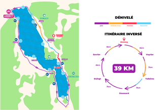 xItinéraires vélo recommandés au départ du magasin Mobilboard Annecy Quartier du Lac