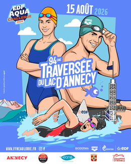 Affiche Traversée du Lac d'Annecy 2026 - Mobilboard Annecy