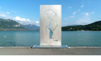 Carte du lac d'Annecy au bord de l'eau - Mobilboard Annecy