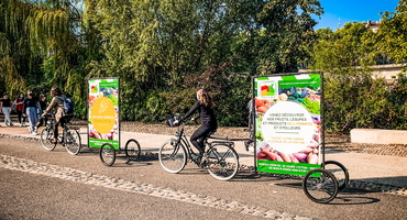 Location de vélos publicitaires à Lyon avec Mobilboard